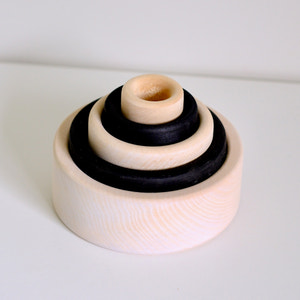5pcs bowl set black and white